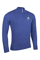 g.RYDER CUP SAMUEL Ryder Cup Quarter Zip Lined Merino Heavyweight Golf Sweater - Tahiti Marl