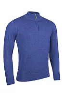 g.SAMUEL Quarter Zip Water Repellent Lined Merino Heavyweight Golf Sweater - Tahiti Marl