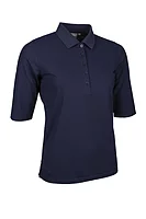 g.SARA Mid Sleeve Performance Pique Golf Shirt - Navy