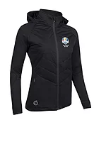 s.RYDER CUP SARENNE Ryder Cup Hybrid Hooded Quilted Thermal Golf Jacket - Black