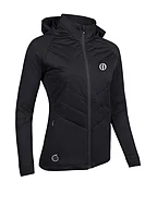 s.THE OPEN SARENNE The Open Hybrid Hooded Quilted Thermal Golf Jacket - Black