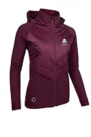 s.RYDER CUP SARENNE Ryder Cup Hybrid Hooded Quilted Thermal Golf Jacket - Mulberry Zebra Print