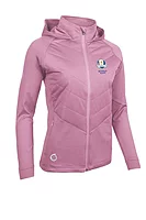 s.RYDER CUP SARENNE Ryder Cup Hybrid Hooded Quilted Thermal Golf Jacket - Pink Haze