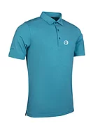 g.THE OPEN SILLOTH The Open Tailored Collar Performance Golf Shirt - Lagoon Marl
