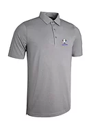 g.RYDER CUP SILLOTH Ryder Cup Tailored Collar Performance Golf Shirt - Light Grey Marl