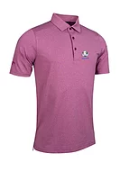 g.RYDER CUP SILLOTH Ryder Cup Tailored Collar Performance Golf Shirt - Raspberry Marl
