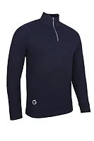 s.SIROCCO Quarter Zip Textured Merino Showerproof Lined Golf Sweater - Navy/White