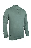 s.SIROCCO Quarter Zip Textured Merino Showerproof Lined Golf Sweater - Pine Green/Black