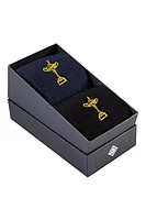 g.RYDER CUP LOGO BOX Ryder Cup Cotton Crew Golf Socks Gift Box - Navy/Black