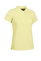 g.SOPHIE Cotton Pique Golf Shirt - Light Yellow