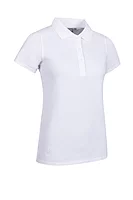 g.SOPHIE Cotton Pique Golf Shirt - White