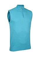 g.STANLEY Quarter Zip Cotton Lightweight Golf Slipover - Aqua