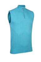 g.STANLEY Quarter Zip Cotton Lightweight Golf Slipover - Aqua