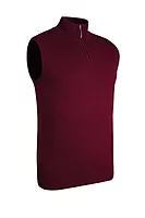 g.STANLEY Quarter Zip Cotton Lightweight Golf Slipover - Bordeaux