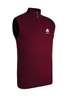 g.RYDER CUP STANLEY Ryder Cup Quarter Zip Cotton Lightweight Golf Slipover - Bordeaux