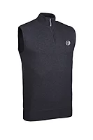 g.THE OPEN STANLEY The Open Quarter Zip Cotton Lightweight Golf Slipover - Charcoal Marl