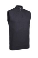 g.STANLEY Quarter Zip Cotton Lightweight Golf Slipover - Charcoal Marl