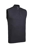 g.STANLEY Quarter Zip Cotton Lightweight Golf Slipover - Charcoal Marl