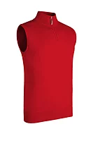 g.STANLEY Quarter Zip Cotton Lightweight Golf Slipover - Garnet