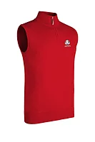 g.RYDER CUP STANLEY Ryder Cup Quarter Zip Cotton Lightweight Golf Slipover - Garnet