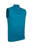 g.STANLEY Quarter Zip Cotton Lightweight Golf Slipover - Lagoon
