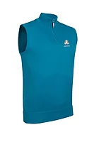 g.RYDER CUP STANLEY Ryder Cup Quarter Zip Cotton Lightweight Golf Slipover - Lagoon