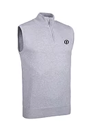 g.THE OPEN STANLEY The Open Quarter Zip Cotton Lightweight Golf Slipover - Light Grey Marl