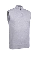 g.STANLEY Quarter Zip Cotton Lightweight Golf Slipover - Light Grey Marl