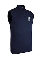 g.RYDER CUP STANLEY Ryder Cup Quarter Zip Cotton Lightweight Golf Slipover - Navy