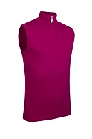 g.STANLEY Quarter Zip Cotton Lightweight Golf Slipover - Raspberry