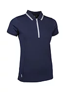 g.STELLA Mesh Panel Performance Golf Shirt - Navy/White