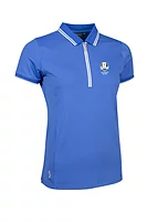 g.RYDER CUP STELLA Ryder Cup Mesh Panel Performance Golf Shirt - Tahiti/White