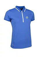 g.THE OPEN STELLA The Open Mesh Panel Performance Golf Shirt - Tahiti/White