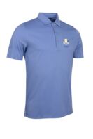 g.RYDER CUP TAIN Ryder Cup Tailored Collar Mercerised Cotton Golf Shirt - Light Blue