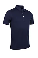 g.TAIN Tailored Collar Mercerised Cotton Golf Shirt - Navy