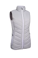 s.TANIA Zip Front Padded Performance Golf Gilet Sale - Silver/White