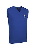 g.RYDER CUP THORNTON Ryder Cup V Neck Cotton Lightweight Slipover - Ascot Blue