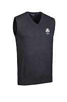 g.RYDER CUP THORNTON Ryder Cup V Neck Cotton Lightweight Slipover - Charcoal Marl