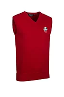 g.RYDER CUP THORNTON Ryder Cup V Neck Cotton Lightweight Slipover - Garnet