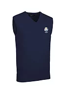 g.RYDER CUP THORNTON Ryder Cup V Neck Cotton Lightweight Slipover - Navy