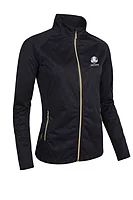 g.RYDER CUP TILLIE Ryder Cup Zip Front Stretch Showerproof Lightweight Golf Jacket - Black Diamond Print/Gold