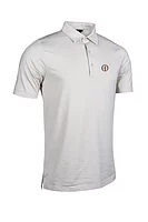g.THE OPEN TORRANCE The Open Micro Stripe Performance Golf Shirt - Linen/White