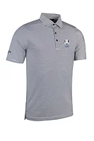 g.RYDER CUP TORRANCE Ryder Cup Micro Stripe Performance Golf Shirt - White/Navy