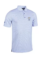 g.RYDER CUP TORRANCE Ryder Cup Micro Stripe Performance Golf Shirt - White/Tahiti
