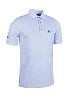 g.THE OPEN TORRANCE The Open Micro Stripe Performance Golf Shirt - White/Tahiti