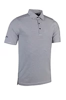g.TORRANCE Micro Stripe Performance Golf Shirt - White/Navy