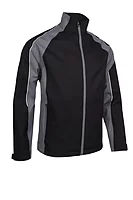 s.TYPHOON Contrast Shoulder Panel Waterproof Golf Jacket - Black/Gunmetal/White