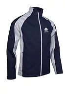 s.RYDER CUP TYPHOON Ryder Cup Contrast Shoulder Panel Waterproof Golf Jacket - Navy/Silver/White