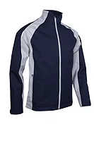 s.TYPHOON Contrast Shoulder Panel Waterproof Golf Jacket - Navy/Silver/White