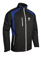 s.RYDER CUP VALBERG Ryder Cup Zip Front Stretch Back Panelled Waterproof Golf Jacket - Black/Electric Blue/White